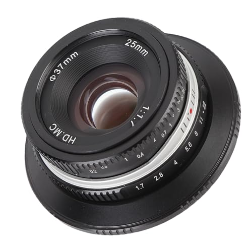 25mm F1.7 Objektiv, Große Blende, Wirbeleffekt, Manueller Fokus füR HF -Montierung mit 37 Mm -Filterdurchmesser, Mindestens 20 cm Fokusabstand, Kompatibel mit R -Serien, RP, R5, 25mm F1.7 Objektiv, Große Blende, Wirbeleffekt, Manueller Fokus füR HF -Montierung mit 37 Mm -Filterdurchmesser, Mindestens 20 cm Fokusabstand, Kompatibel mit R -Serien, RP, R5, von Denash