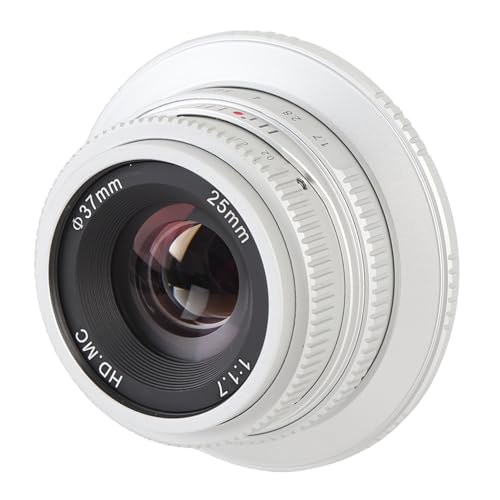 25mm F1.7 Objektiv, Große Blende, Wirbeleffekt, Manueller Fokus füR HF -Montierung mit 37 Mm -Filterdurchmesser, Mindestens 20 cm Fokusabstand, Kompatibel mit R -Serien, RP, R5, 25mm F1.7 Objektiv, Große Blende, Wirbeleffekt, Manueller Fokus füR HF -Montierung mit 37 Mm -Filterdurchmesser, Mindestens 20 cm Fokusabstand, Kompatibel mit R -Serien, RP, R5, von Denash
