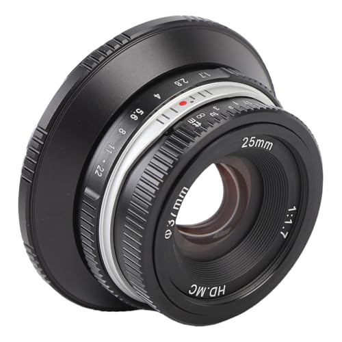 25mm F1.7 Prime Objektiv, Manuelles Fokus, Porträt- und Landschaftsfotos, Bokeh -Effekt, Retro -Eleganz, Nahaufnahmedetails für Z50 ZFC Z30 Z6 Z7 Z9 Z8, äquivalente Brennweite von Denash