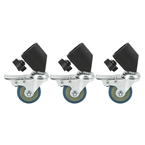 3 Stück 2-Zoll Lenkrollen, Hochleistungsrollen mit Bremse, geräuschlose Lenkrollen, Rollen mit Metalldichtung und Feststellschaft für Lichtstative, Fotostative mit 22 mm/0,9 Zoll Beindurchmesser 3 Stück 2-Zoll Lenkrollen, Hochleistungsrollen mit Bremse, geräuschlose Lenkrollen, Rollen mit Metalldichtung und Feststellschaft für Lichtstative, Fotostative mit 22 mm/0,9 Zoll Beindurchmesser von Denash