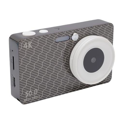 50-MP-4K-Digitalkamera mit 16-fachem Digitalzoom, Autofokus, 2,8-Zoll-Bildschirm, Fülllicht mit Mehreren Filtern für den Campus, Unterstützt Bis zu 128 GB Speicherkarte (Brown) von Denash