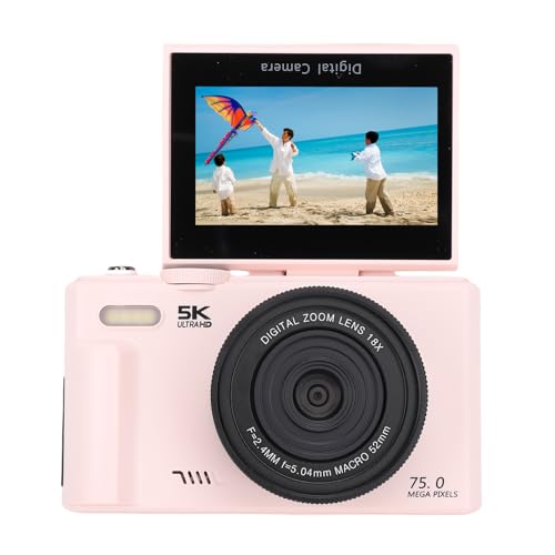 5K Digitalkamera, WiFi 75MP Vlog -Kamera Autofokus -Videokamera 3 Zoll 180 Grad Flip -Bildschirm mit 18 -facher Digitaler Zoom, Schnell und Genaue Fokussierung 5K Digitalkamera, WiFi 75MP Vlog -Kamera Autofokus -Videokamera 3 Zoll 180 Grad Flip -Bildschirm mit 18 -facher Digitaler Zoom, Schnell und Genaue Fokussierung von Denash