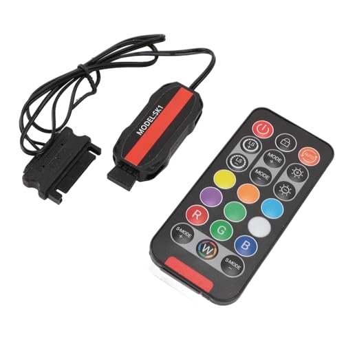 ARGB-PC-Lüfter-Controller-Set, 21-Tasten-Fernbedienung, 215 Dynamische Beleuchtungsmodi, Unterstützt 5 V 3-polige ARGB-LED-Streifen oder Lüfter für Stabile Stromübertragung von Denash