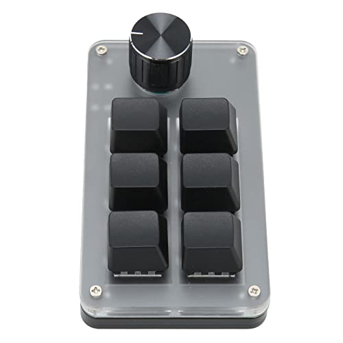 Denash Einhand-Tastatur, DIY Programmierbare 6-Tasten-Tastatur, Plug-and-Play für Computer von Denash