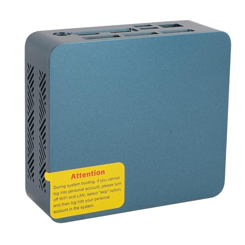 Denash PC, I3 1215U Blauer -Desktop-Computer 1000M BT5.2 1300 MHz 4,40 GHz Typ C Dual-Display-Micro-PC-Computer für das Home Office (EU-Stecker 8GB+256GB) von Denash