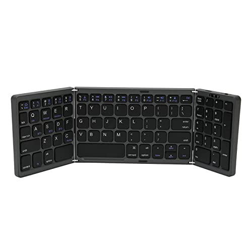 Denash Foldable Keyboard with Numeric Keypad,Faltbare Bluetooth Tastatur, tragbare kabellose Tastatur im Taschenformat, Faltbare Reisetastatur mit Touchpad für PC, Tablet und Laptop von Denash