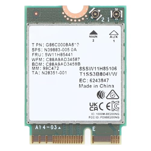 Drahtlose WiFi 7-Netzwerk-BT5.4-Karte, WiFi 7-Netzwerkkarte BE200NGW Gleichzeitige Übertragungen für Desktop-PC von Denash