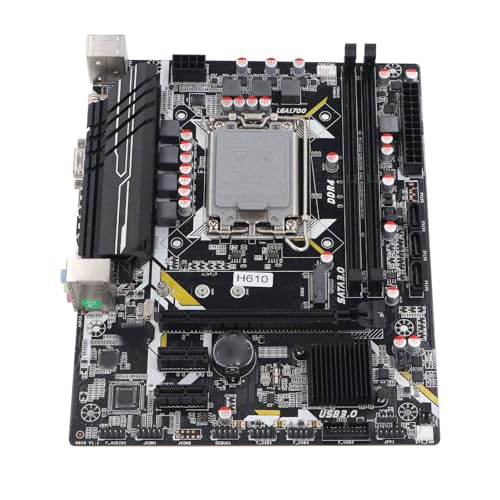 H610U Motherboard, 2xDDR4 DIMM NVME M.2 PCIE, 16X Gen 3.0 Slot LGA1700 ATX Motherboard für Core 12 13. Generation von Denash