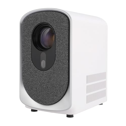HD -Projektor mit Drahtloser Bildschirmspiegelung für Heim, Tragbarer Filmprojektor mit 11.0, 1024x720p Auflösung, 8 GB Speicher (EU-Stecker) von Denash