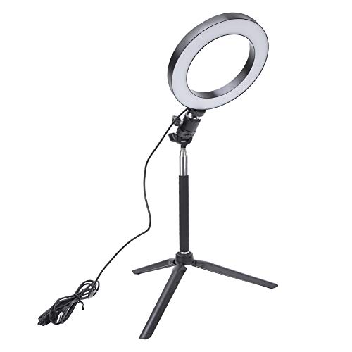 LED-Ringlicht, Dimmbares Fülllicht, 6-Zoll-LED-Fülllicht, YouTube-Vlogging für Live-Streaming von Fotos, Fotografie, Make-up-Videos von Denash