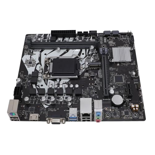 LGA 1200 CPU-Computer-Mainboard mit DDR4 3200 MHz-Speicher, M-ATX-Motherboard für Core der 11. und 10. Generation, Celeron-CPU-Prozessoren, M.2-Ports, Serielle ATA von Denash