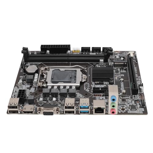 MATX Computer-Motherboard, H110 DDR4 Dual Channel für LGA1151 für 6/7/8/9. Core I3 I5 I7 Gaming-Motherboard mit 2133 MHz (mit 2 Stück 8 GB Speicherstreifen) von Denash