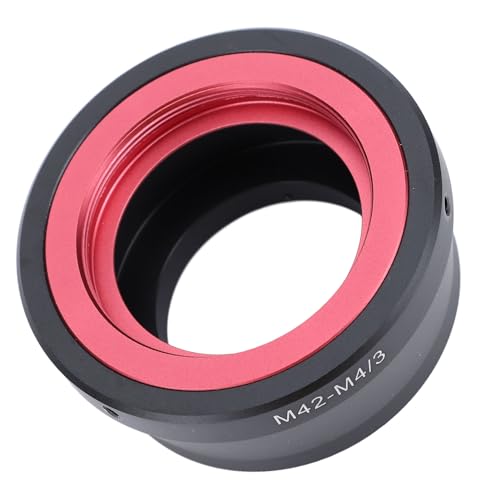 Objektiv-Mount-Adapter, M42 auf M4/3 Objektiv-Adapter, 42 Mm Manueller Fokus-Objektiv-Konverterring mit Hinterer Kappe für Lumix G GH1 GF1 G10 GH2 G3 GF3 von Denash