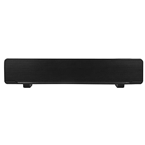 Soundbar PC Lautsprecher, USB Mini Soundbar Tragbar Subwoofer Wired LED Musikbox mit Dual Treiber Rein Bass für 3,5 mm Aux-in Verbindung Desktops,TV,Laptops,Handy von Denash