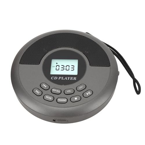 Tragbarer CD-Player mit Zwei Lautsprechern, Wiederaufladbarer Disc-Player, LCD-Display, EQ-Anpassung, Ideale Geschenkidee, für Zuhause, Auto, Reisen Im Freien von Denash