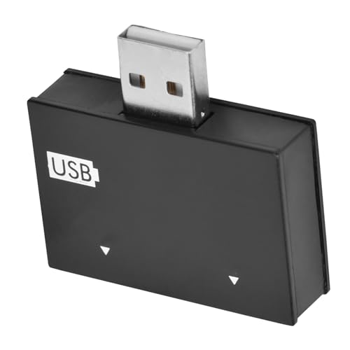 USB-Hub, USB 2.0 Multi-USB-Hub 2 Ports Tragbarer Adapter Doppel-USB-Port-Extender (Black) von Denash