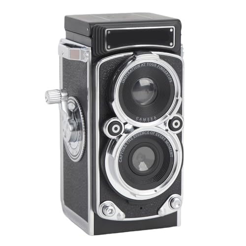 Vintage Miniature Digitalkamera, TLR Style 1080p FHD Video 12MP Autofokus Vlogging -Kamera, Schwarz, 1,54 Zoll HD -Bildschirm, Taillenebene Sucherdesign (64GB) von Denash