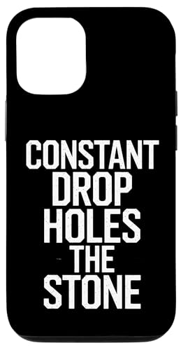 Constant Drop Holes The Stone - Denglisch Spruch Hülle für iPhone 12/12 Pro von Denglisch für Beginners