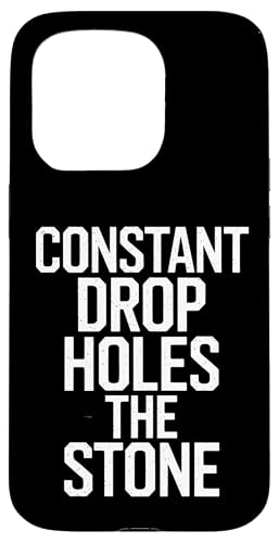 Constant Drop Holes The Stone - Denglisch Spruch Hülle für iPhone 15 Pro Constant Drop Holes The Stone - Denglisch Spruch Hülle für iPhone 15 Pro von Denglisch für Beginners