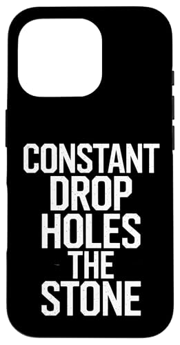 Constant Drop Holes The Stone - Denglisch Spruch Hülle für iPhone 16 Pro Constant Drop Holes The Stone - Denglisch Spruch Hülle für iPhone 16 Pro von Denglisch für Beginners