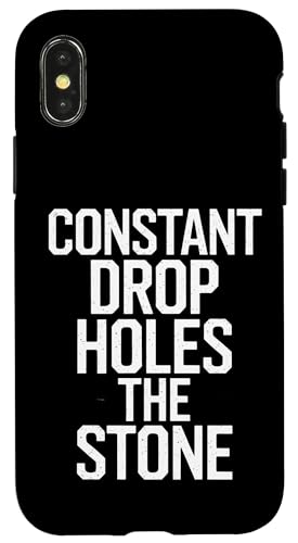 Constant Drop Holes The Stone - Denglisch Spruch Hülle für iPhone X/XS Constant Drop Holes The Stone - Denglisch Spruch Hülle für iPhone X/XS von Denglisch für Beginners