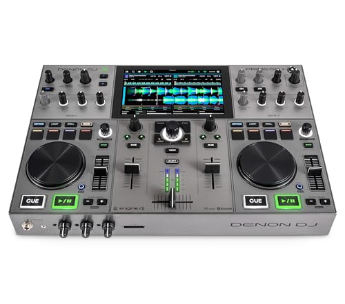 Denon DJ PRIME GO+ Tragbarer DJ-Controller und Mixer mit Stem-Trennung, 2 Decks, WLAN-Streaming, Bluetooth, Lichtsteuerung, 7" Display und Batterie von Denon DJ
