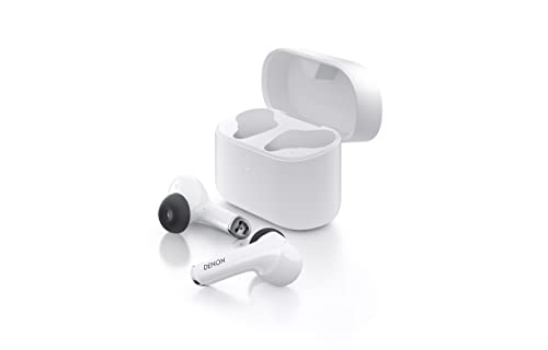 Denon AH-C830WNC kabellose In Ear Kopfhörer mit Bluetooth und Noise Cancelling, Soundmaster-Tuning und bis zu 24 Stunden Akkulaufzeit, Weiß, Normel von Denon