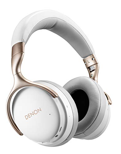 Denon AH-GC30 Wireless Over-Ear Kopfhörer mit Noise Cancelling (ANC), Bluetooth, Hi-Res, Mikrofon, 20 Std. Akkulaufzeit, weiß, Einheitsgröße von Denon