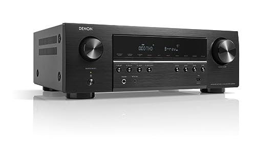 Denon AVC-S670H 5.2-Kanal AV-Receiver, Dolby Surround Sound, 6 HDMI Eingänge und 1 Ausgang, 8K HDMI, Bluetooth, WLAN, AirPlay 2, HEOS Multiroom, Alexa kompatibel, Schwarz von Denon