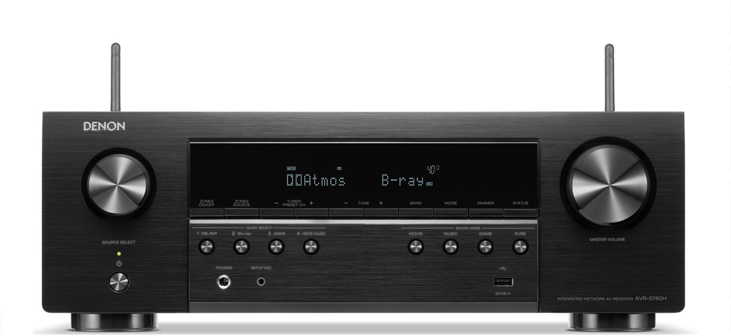 Denon AVR-S760H 7.2-Kanal AV-Receiver mit Dolby Atmos, DTS:X, 8K HDMI schwarz von Denon