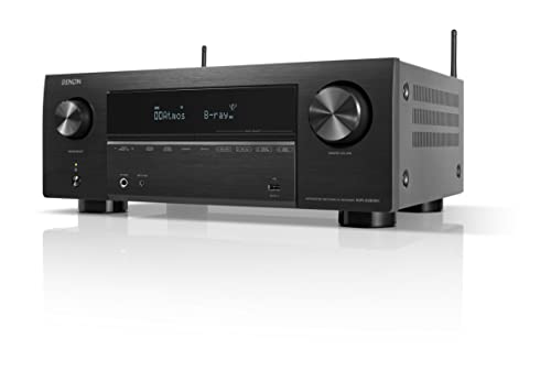 Denon AVR-X2800H 7.2-Kanal AV-Receiver, HiFi Verstärker mit Dolby Atmos, DTS:X, 6 HDMI Eingängen und 2 Ausgängen, 8K HDMI, Bluetooth, WLAN, AirPlay 2, HEOS Mulitroom, Alexa kompatibel, schwarz von Denon