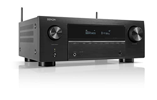 Denon AVR-X2800HDAB 7.2-Kanal AV-Receiver, HiFi Verstärker mit Dolby Atmos, DTS:X, 6 HDMI Eingängen und 2 Ausgängen, 8K HDMI, Bluetooth, DAB, WLAN, AirPlay 2, HEOS Mulitroom, Alexa kompatibel, schwarz von Denon