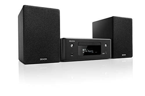 Denon CEOL N-10 Kompaktanlage, HiFi Verstärker mit 2-Wege Lautsprechern, CD-Player, Internetradio, Musikstreaming, HEOS Multiroom, Bluetooth, WLAN, AirPlay 2, Alexa Kompatibel, 2 Optische TV-Eingänge von Denon