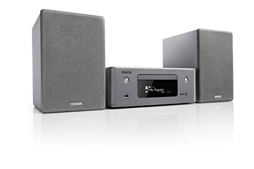 Denon CEOL N-10 Kompaktanlage, HiFi Verstärker mit 2-Wege Lautsprechern, CD-Player, Internetradio, Musikstreaming, HEOS Multiroom, Bluetooth, WLAN, AirPlay 2, Alexa Kompatibel, 2 Optische TV-Eingänge von Denon