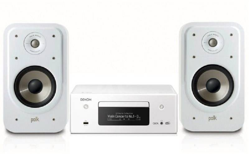 Denon CEOL RCD-N11 DAB Weiß + Polk Audio Signature S20e Weiß Stereo-Receiver von Denon