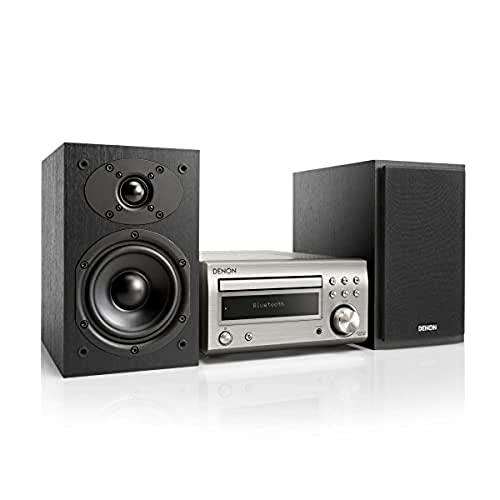 Denon D-M 41 Kompaktes HiFi-System mit 60W Ausgangsleistung Premium-Silber/Schwarz von Denon