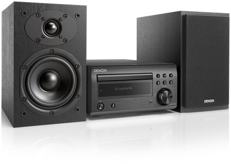 Denon D-M41 FM/DAB/CD Receiver, Bluetooth, mit Lautsprechern,schwarz/schwarz von Denon