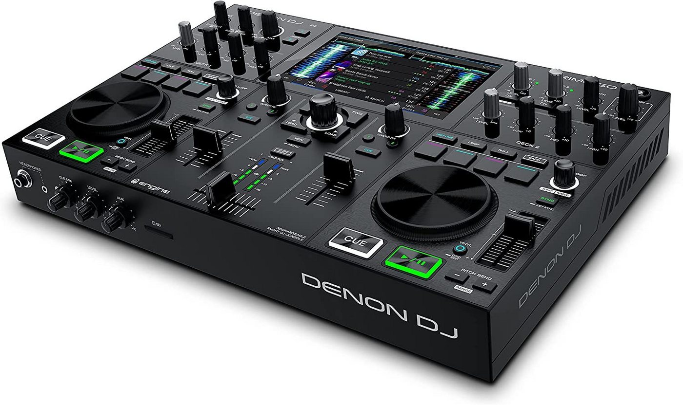 Denon DJ Controller DJ PRIME GO DJ-System - mit zwei Decks, 7“ Touchscreen, Effekteinheit von Denon