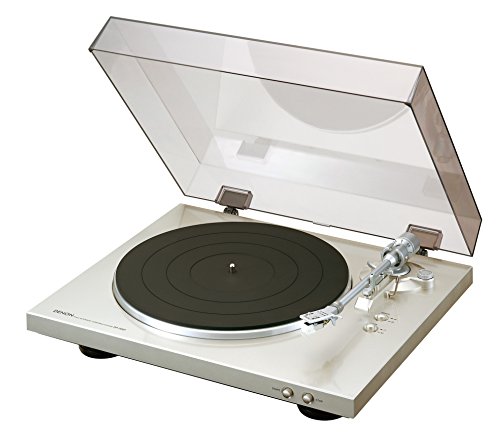 Denon DP-300 F Vollautomatischer Plattenspieler (Riemenantrieb, integrierter Vorverstärker) Premium Silber von Denon