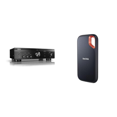 Denon PMA-600NE Vollverstärker mit 70W pro Kanal und Bluetooth & SanDisk Extreme Portable SSD 2 TB Schwarz von Denon