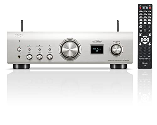 Denon PMA-900HNE HiFi Verstärker, Stereo Verstärker Mit HEOS Built-in, 2x85W, Eingebauter Phono-Vorverstärker, Hi-Res Zertifiziert, AirPlay 2, Bluetooth, Silber von Denon