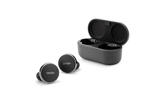Denon PerL Pro Premium True Wireless-Kopfhörer, personalisiertes Klangprofil mit Masimo Adaptive Acoustic Technology, Geräuschunterdrückung, Wasserbeständigkeit und integrierten Mikrofonen, schwarz von Denon