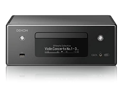 Denon RCD-N11DAB Kompaktanlage, HiFi Verstärker, CD-Player, Internetradio, Musikstreaming, HEOS Multiroom, Bluetooth und WLAN, AirPlay 2, Alexa Kompatibel, 2 Optische TV-Eingänge, DAB+ Radio, Schwarz von Denon