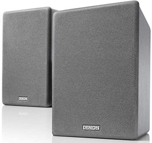 Denon SCN10 Lautsprecher, Zwei-Wege-HiFi-Lautsprecher für TV-Soundsystem, 2 x 65 W, kompatibel mit Empfängern und Verstärkern, elegantes Design, Grau von Denon