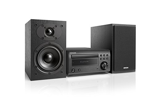 Denon D-M41DAB Kompaktes HiFi-System mit CD, Bluetooth, UKW/DAB+-Tuner, und 2X 30W Ausgangsleistung Premium - Silber/schwarz von Denon