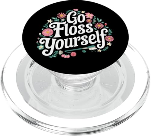 Zahnarzt Go Floss Yourself PopSockets PopGrip für MagSafe von Dentist Dental Assistent Dentistry Hygienist