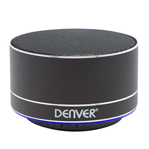 Denver BTS-32BLACK Tragbarer Stereo-Lautsprecher 3W Schwarz Tragbarer Lautsprecher - Tragbare Lautsprecher (3 W, Kabellos, Bluetooth, 10 m, Tragbarer Stereo-Lautsprecher, Schwarz) von Denver