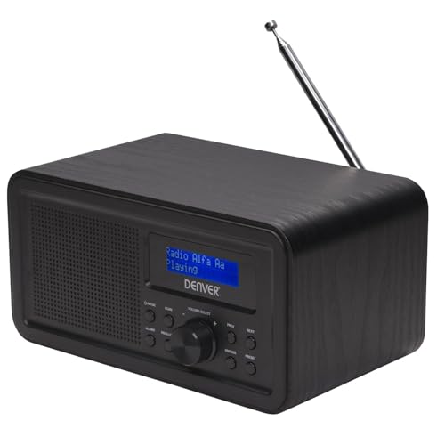 Denver DAB-30 DAB+ Radio mit FM Tuner und Weckerfunktion, Schwarz von Denver