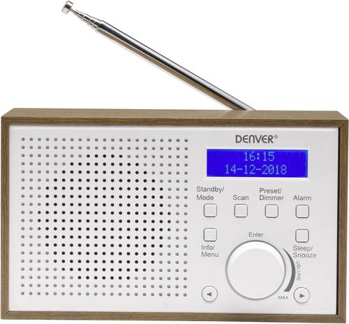 Denver DAB-46 Tischradio DAB+, UKW Weiß von Denver