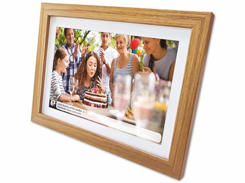 Denver PFF-1042LW Digitaler Wi-Fi Bilderrahmen – 10,1 Zoll IPS HD Touchscreen, Eichenholzrahmen, FRAMEO Software, Drahtloses Teilen, Timer-Funktion, Heller Eichenholzrahmen Denver PFF-1042LW Digitaler Wi-Fi Bilderrahmen – 10,1 Zoll IPS HD Touchscreen, Eichenholzrahmen, FRAMEO Software, Drahtloses Teilen, Timer-Funktion, Heller Eichenholzrahmen von Denver